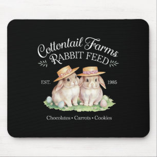 Cute Coquette Easter Cottontail Farms Bunny Women  Mouse Mat