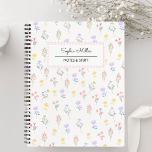 Cute Coquette Floral Pattern  Spiral  Notebook