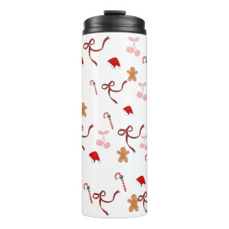 Cute Coquette Gingerbread Christmas Thumbler Thermal Tumbler