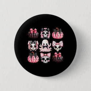 Cute Coquette Halloween Bows Black Pink Halloween 6 Cm Round Badge