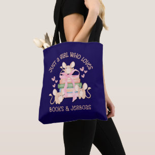 Cute Coquette JUST A GIRL WHO LOVES JERBOAS Blue Tote Bag