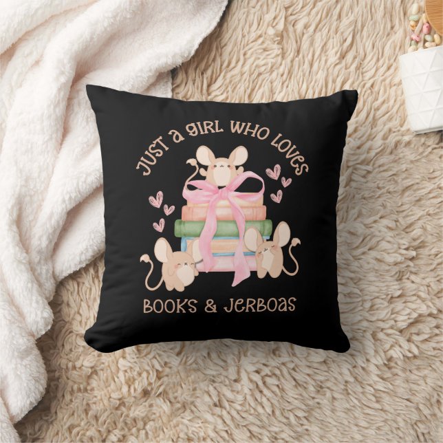 Cute Coquette JUST A GIRL WHO LOVES JERBOAS Cushion (Blanket)