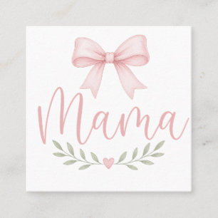 Cute Coquette Mama Aesthetic Design for Mothers Square Business Card