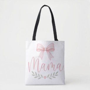 Cute Coquette Mama Aesthetic Design for Mothers Tote Bag