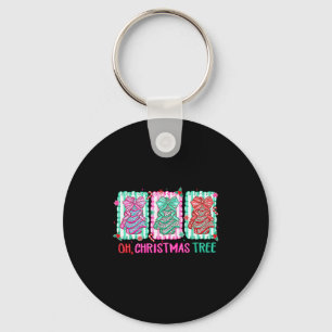 Cute Coquette Oh Christmas Tree Cake Bow Tis The S Key Ring
