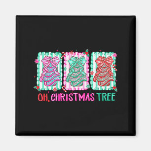 Cute Coquette Oh Christmas Tree Cake Bow Tis The S Magnet