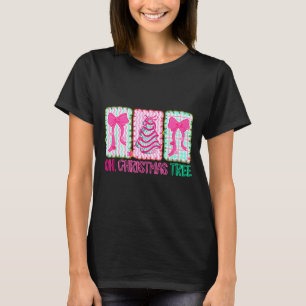 Cute Coquette Oh Christmas Tree Cake Bow Tis The S T-Shirt