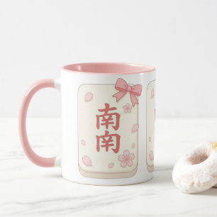 Cute Coquette Pink South Wind Mahjong Coffee Mug