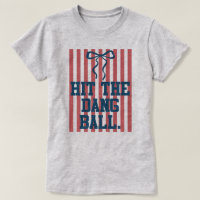 Cute Coquette Softball Flag Funny Shirt With Bow