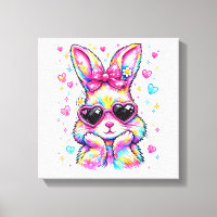 Cute Coquette Tie Dye Rabbit Easter Bunny Women Gi