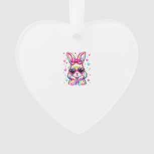 Cute Coquette Tie Dye Rabbit Easter Bunny Women Gi Ornament