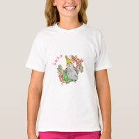 Cute Corella parrot in tropical flowers Baby Bodys