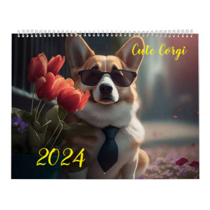 Cute Corgi. 2024 Calendar