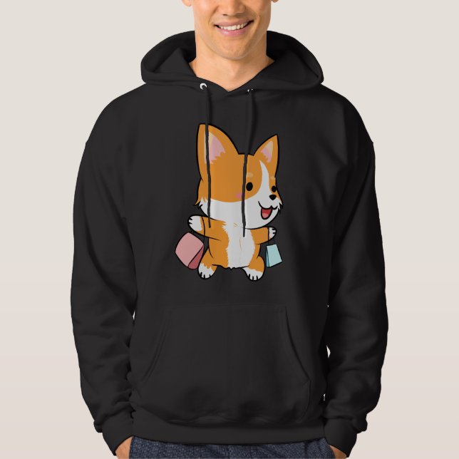 Cute Corgi  729 Hoodie (Front)