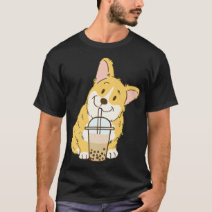 Cute Corgi And Boba Dog Bubble Milk Tea Lovers453 T-Shirt