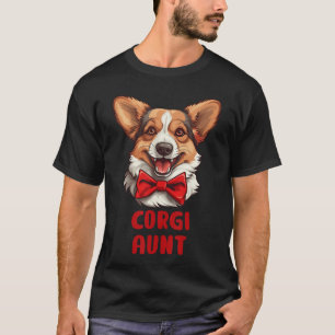 Cute Corgi Aunt Dog Lovers Gift Funny Puppy Corgi T-Shirt
