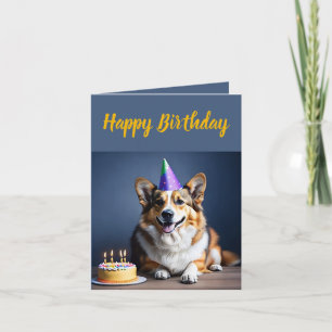 Cute Corgi Birthday Card