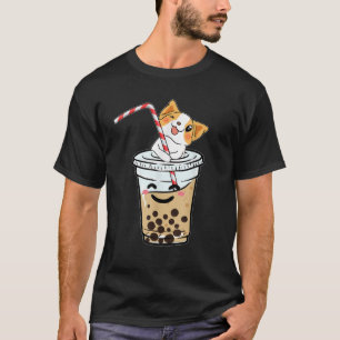 Cute Corgi Bubble Tea Boba Welsh Dog Gift  for Men T-Shirt