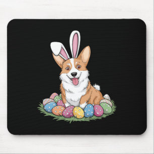 Cute Corgi Bunny Ears Easter Egg Hunt Dog Lover Ea Mouse Mat