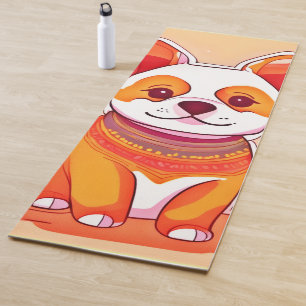 Cute Corgi Cartoon Yoga Mat