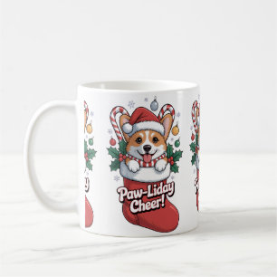 Cute Corgi Christmas Mug – Paw-liday Cheer Coffee