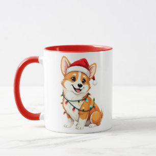Cute Corgi Christmas Santa Pet Dog Lover  Mug