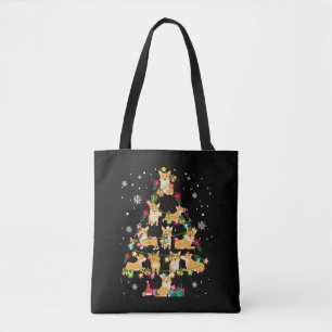 Cute Corgi Christmas Tree Cool Christmas Corgi Lov Tote Bag