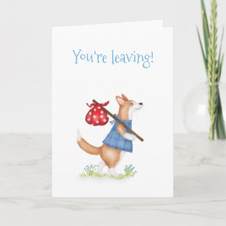 Cute corgi corgi leaving card