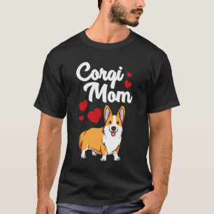 Cute Corgi Design For Women Girls Mum Dog Welsh Co T-Shirt