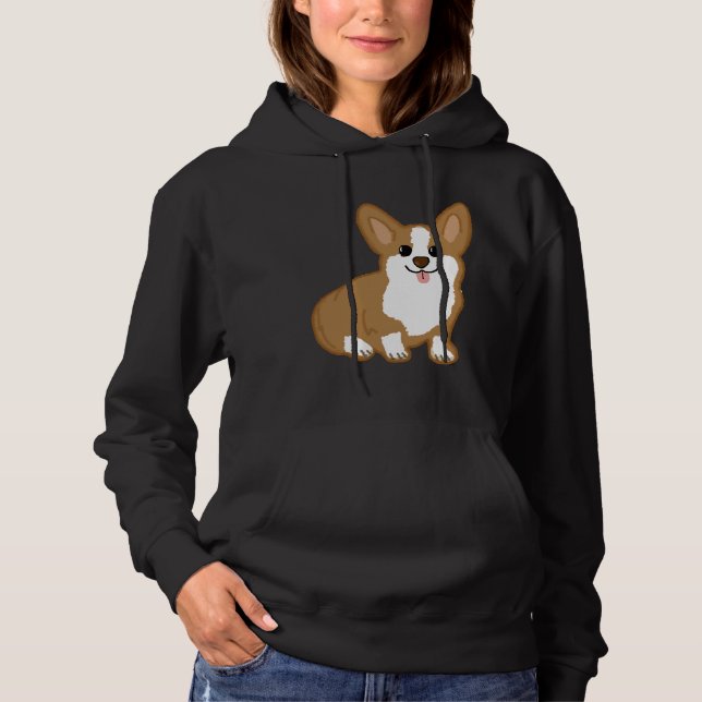 Cute Corgi Design Hoodie (Front)