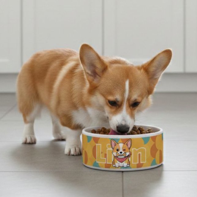 Cute Corgi Dog Bowls, Funny Pattern Puppy  (Creator Uploaded)