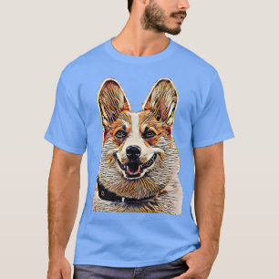 Cute Corgi Dog Breed Portrait Owner Gift Design Do T-Shirt