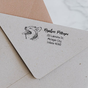 Cute Corgi Dog, Custom Return Address  Rubber Stamp