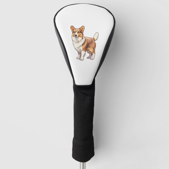 Cute Corgi Dog   Golf Head Cover (Front)