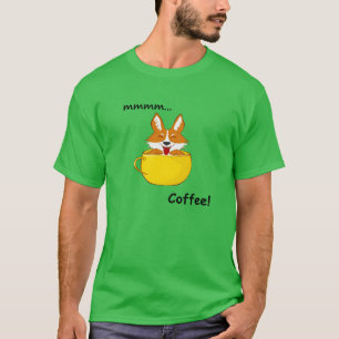 Cute corgi dog in a cup coffee vintage T-Shirt