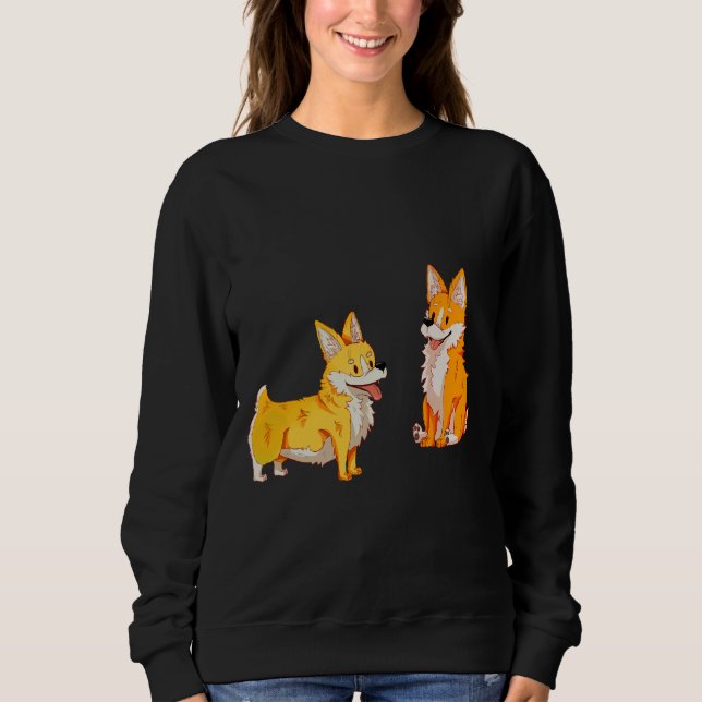 Cute Corgi Dog Long 926 Sweatshirt (Front)
