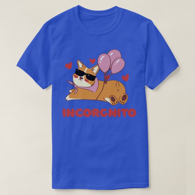 Cute Corgi Dog Lover Incorgnito Pun Funny463 T-Shirt (Design Front)