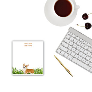 Cute Corgi Dog Personalised Notepad