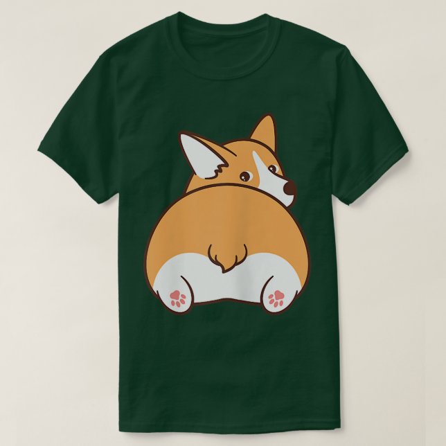 Cute Corgi Dog  T-Shirt (Design Front)