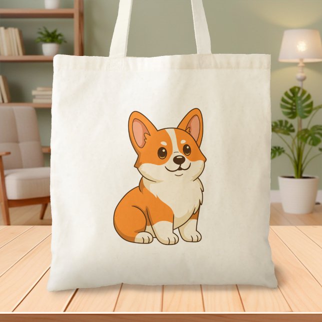 Cute Corgi Dog Tote Bag (Creator Uploaded)