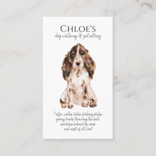 Cute Corgi Dog Walker Pet Sitter Business Card