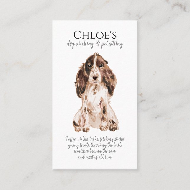 Cute Corgi Dog Walker Pet Sitter Business Card (Front)