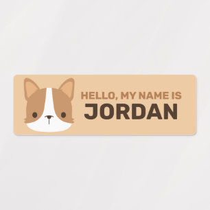 Cute Corgi Dog with Personalised Name