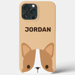 Cute Corgi Dog with Personalised Name iPhone 13 Pro Max Case