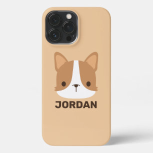 Cute Corgi Dog with Personalised Name iPhone 13 Pro Max Case