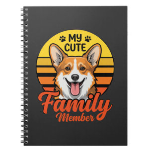 Cute Corgi Family Member Dog Lover Notebook