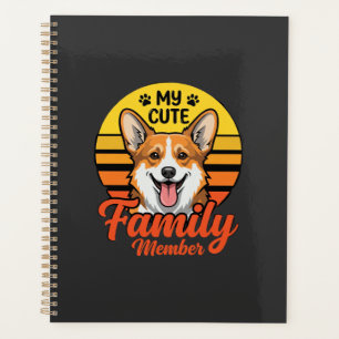 Cute Corgi Family Member Dog Lover Planner