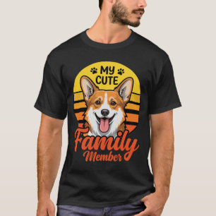 Cute Corgi Family Member Dog Lover T-Shirt