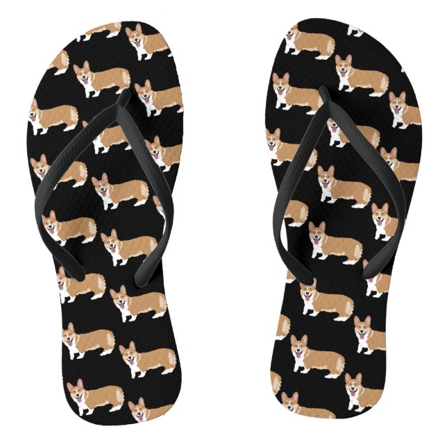 Cute Corgi  Flip Flops (Footbed)