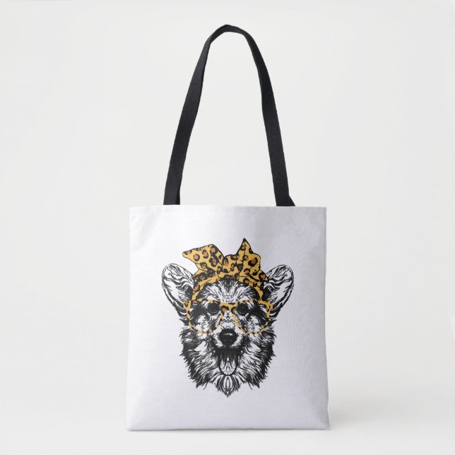 Cute Corgi Funny Dog Lover Gift Tote Bag (Front)